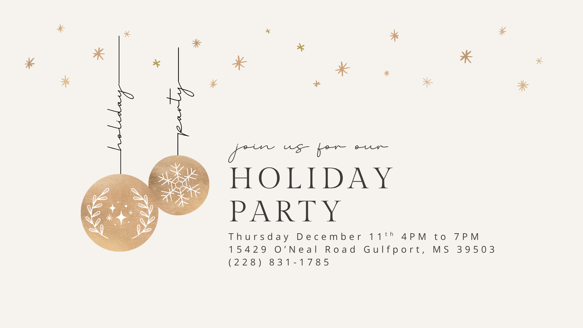 Holiday Party Announcement
