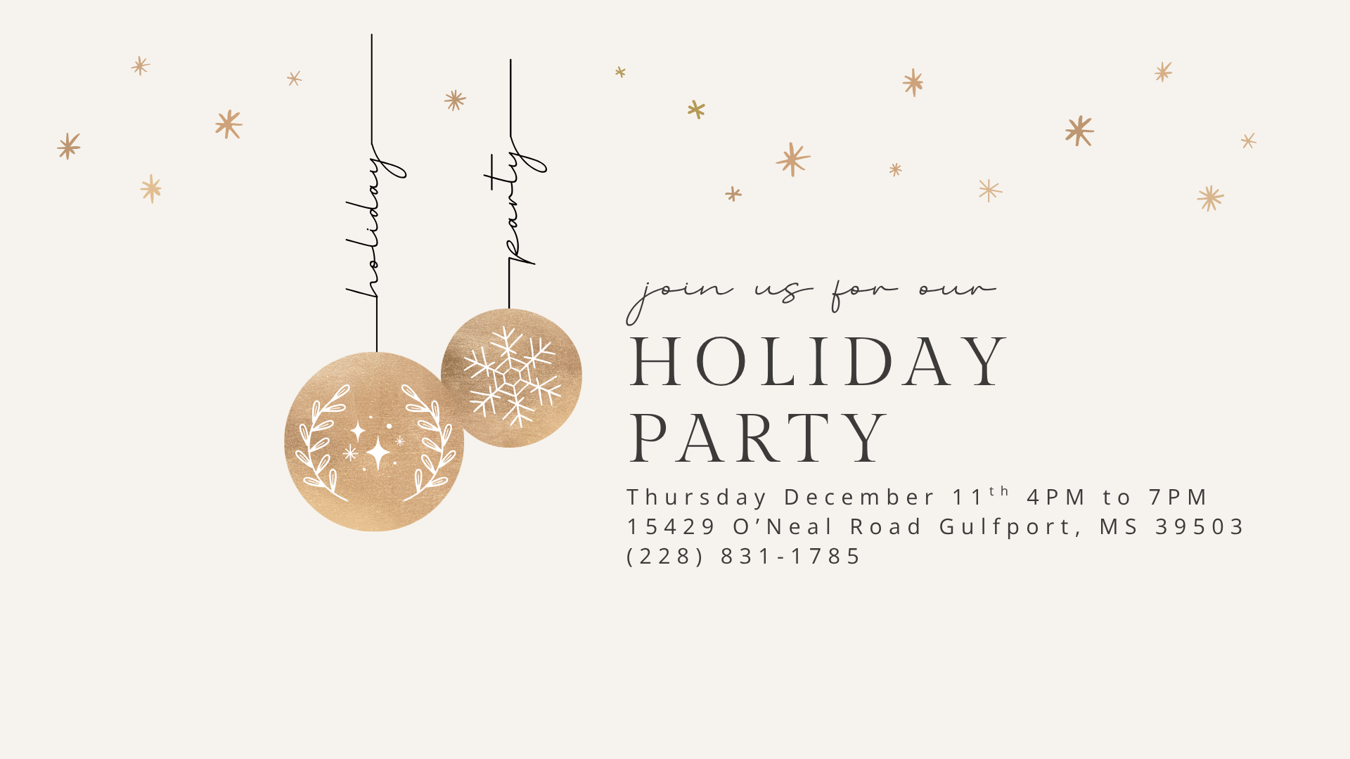 Dr. Shannon Wellness Holiday Party Announcement Holiday Party Announcement